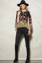 Flounce-collared Blouse
